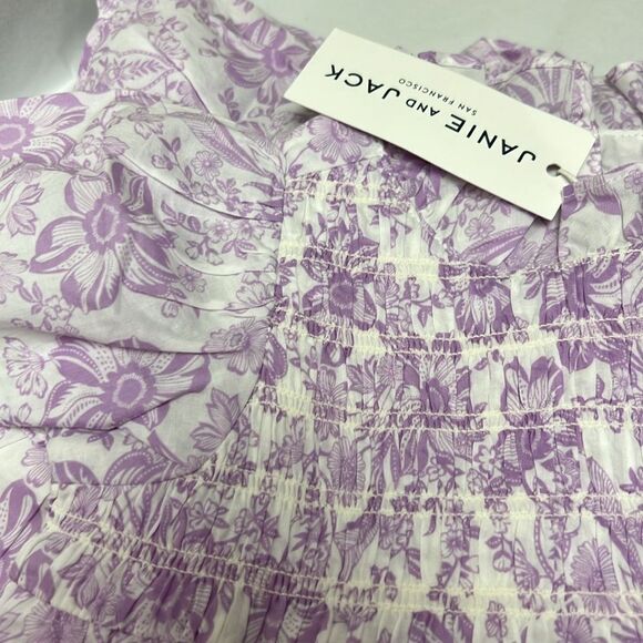 Janie and Jack 100046698 The Chelsea Smocked Top - pixie purple floral NWT - Picture 8 of 11